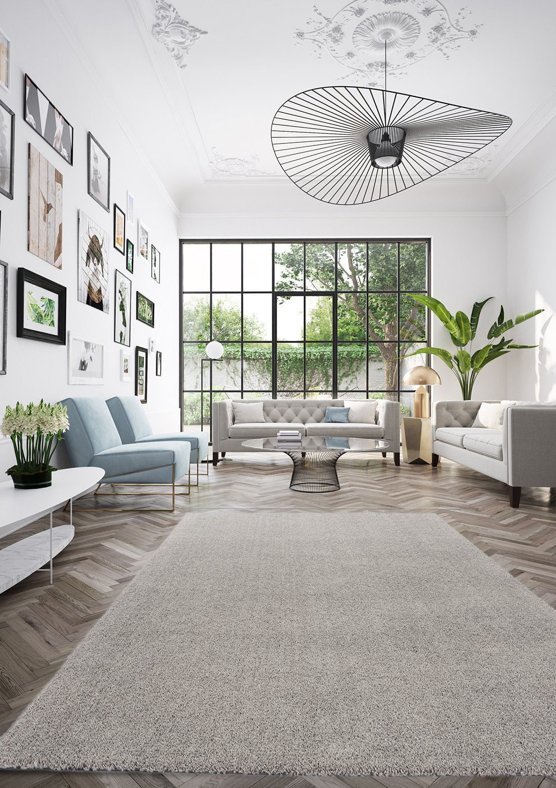 Vloerkleed Ibiza grijs 200x290cm