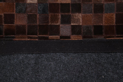 Vloerkleed Leather Mosaic Choco 230x160cm