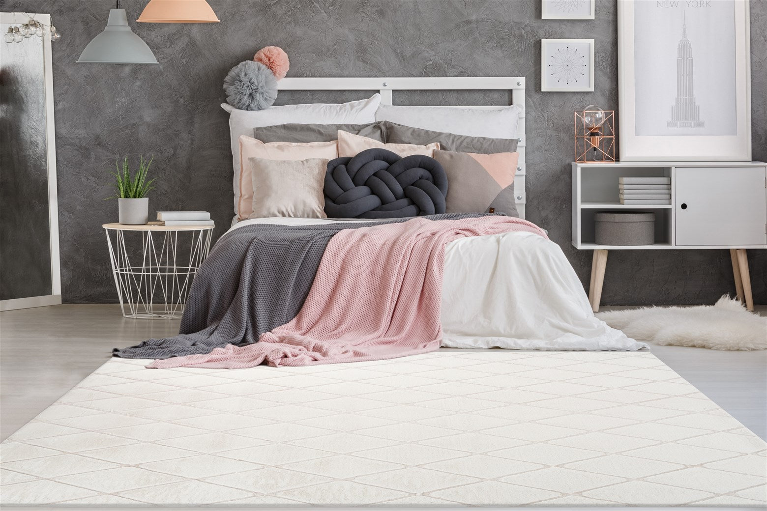 Vivica 200 Weiß / Creme 160cm x 230cm